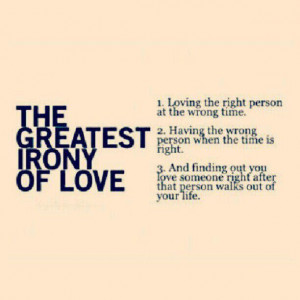 greatest irony of love