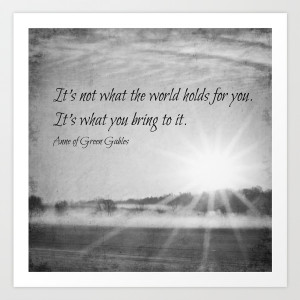promote art print anne of green gables quote by kimberosephotography ...