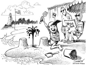 ... labels heatwave oil spill political cartoon political satire satire