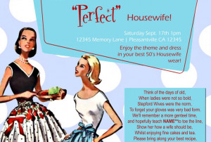 will make You A Custom Retro Housewife Invitation for $5