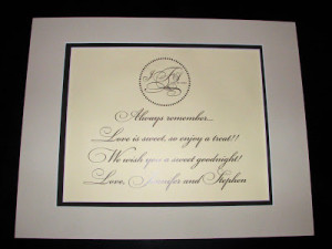 ... an ivory photo matte with a deep chocolate brown inner matte border