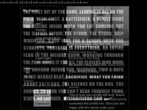 Nike Football Quotes - Nike Football MySpace Layout Preview