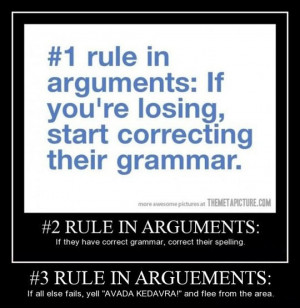 Good advice for any argument…