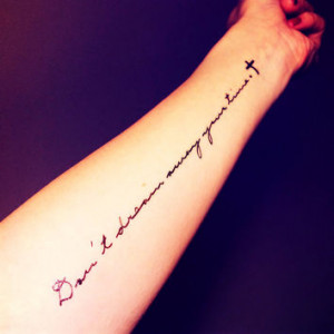 Don't dream away your time with tiny cross tattoo - InknArt Temporary ...