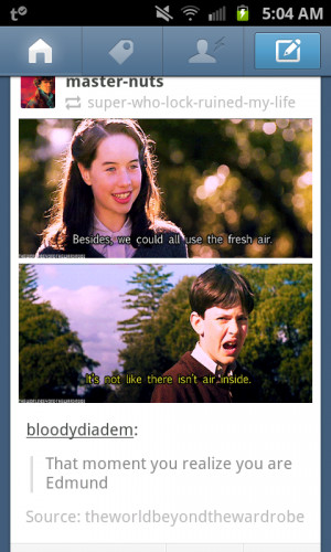 ... Quote from Edmund Pevensie, The Chronicles of Narnia: The Lion, the