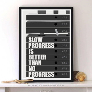 Slow progress is better than no progress - A Gym Workout Quote ...