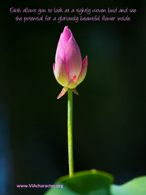 ... bud and see the potential for a gloriously beautiful flower inside