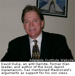 Reverence from white supremacists and anti-Semites