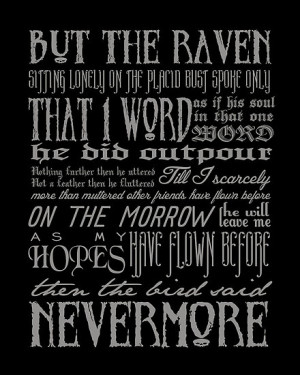 themoderngeek › Portfolio › Edgar Allan Poe RAVEN typography
