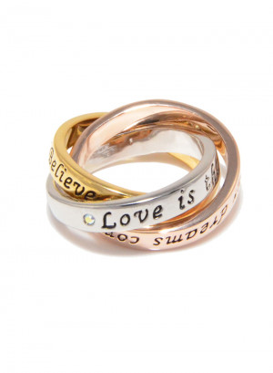 disney quotes ring set by disney couture three interlocking ring set ...