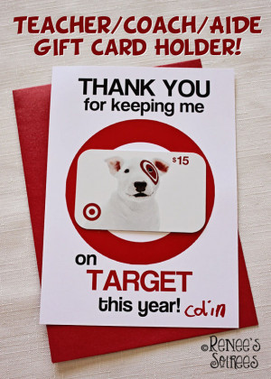 ... Coach, Coworker, Mentor, Employee gift - Great for Target gift cards