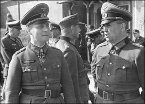 Rommel (left) looking relaxed during an inspection tour of the ...