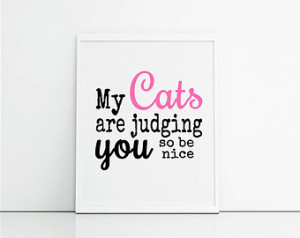 ... , quote for cat lovers, crazy cat lady, wall hanging, funny print