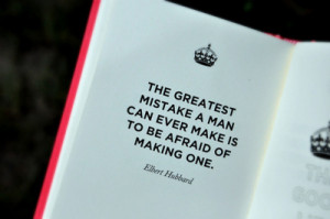 ... book, crown, elbert hubbard, great, man, mistake, pink, quote, zalina