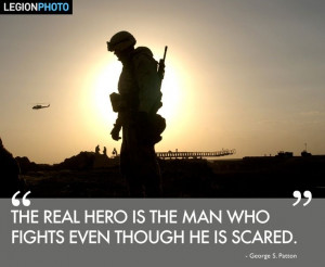 The Real #Hero is the man who fights even though he is scared.