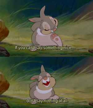 bambi, cute, disney, movie, quote, thumper, true