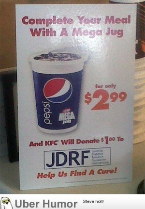 The fuck, KFC? JDRF stands for Juvenile Diabetes Research Foundation ...