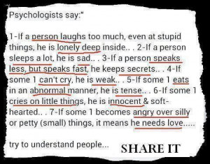 psychologist quotes image....not sure how much of this is true.....