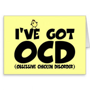 Funny OCD chicken Greeting Card
