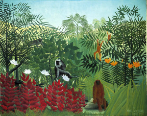 Forêt tropicale avec singes (1910)