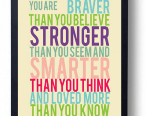 ... Winnie the Pooh quote-Movie Poster quote-Kids wall art- book quote art