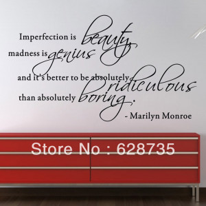 famous saying vinyl wall stickers home decor ,monroe wall decals quote ...