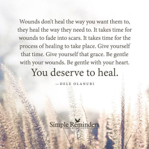 You deserve to heal by Dele Olanubi
