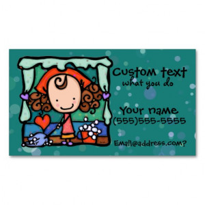 ... promotes her cleaning business! TEAL Business Card Templates