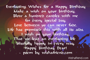 everlasting wishes for a happy birthday make a wish on your birthday ...