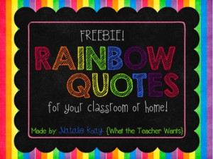Rainbow Quotes {Freebie!}