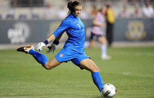 Hope Solo competes against China in Chester, Penn., on May 27. Solo ...