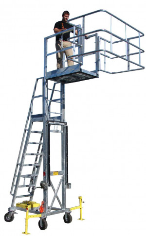 Portable Stairs with Platform