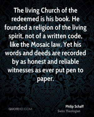 The living Church of the redeemed is his book. He founded a religion ...
