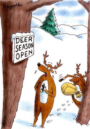 Funny cartoon – Deer season open