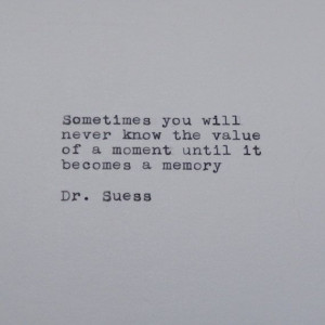 Dr. Suess Quote Typed on Typewriter by #LettersWithImpact