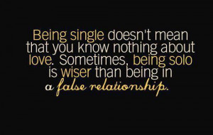 Being Single Doesn’t Mean