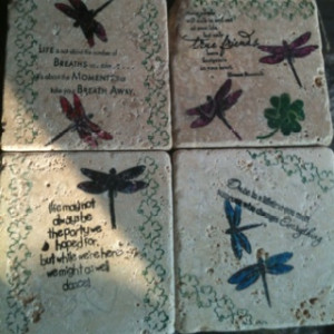 ... thought you might like these... Homemade coasters as wedding favors