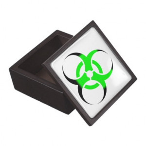 Biohazard Symbol Zombie Green and Black Premium Gift Boxes