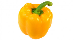Yellow Bell Peppers Hanging