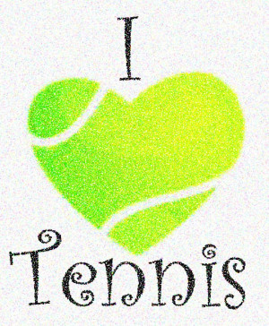 Love Tennis for tshirt or towel monogram