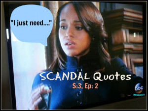scandal wasn t just back this week it was way back episode number two ...