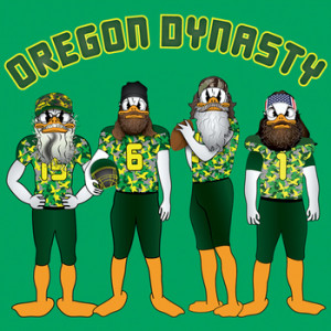 OREGON DUCK DYNASTY FOOTBALL FAN - Quack Attack In Camo And Beards