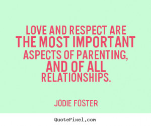 Love quotes - Love and respect are the most important aspects of ...