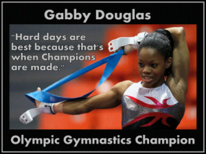 Gabby Douglas Olympic Champion Gymnast Photo Quote Mini Poster Wall ...