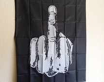 VTG 90's EFF YOU/Middle Finger Flag ...