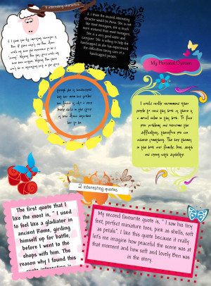 Interesting characters and quotes, Personal Opinion