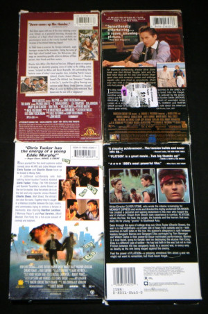 ... SHEEN 4 VHS MOVIE SET: Red Dawn, Wall Street, Money Talks, & Platoon