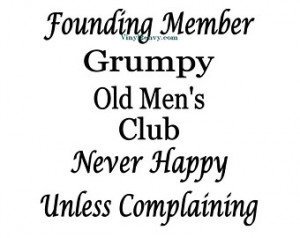 Founding Member Grumpy Old Men's Club - Wall Decal - Vinyl Wall Decals ...