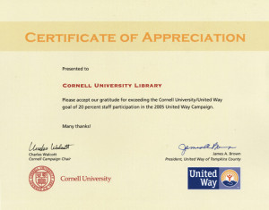 Cornell United Way Campaign Reaches its Goal