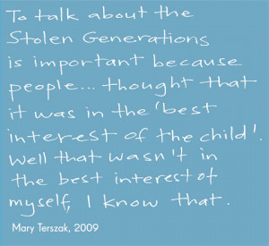 Exhibition graphic panel of white text on a blue background reads 'To ...